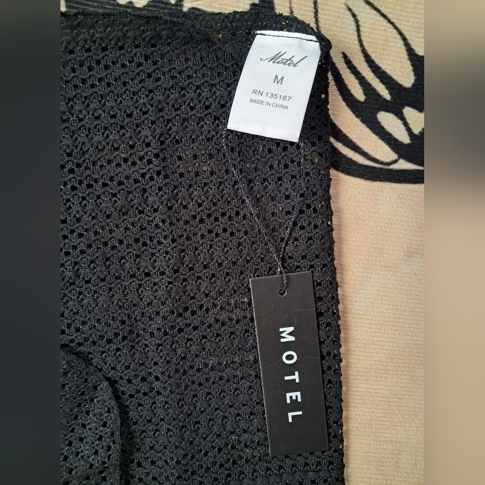Dolls Kill Black Mesh Swim Coverup - Picture 3 of 4